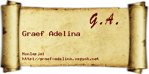 Graef Adelina névjegykártya